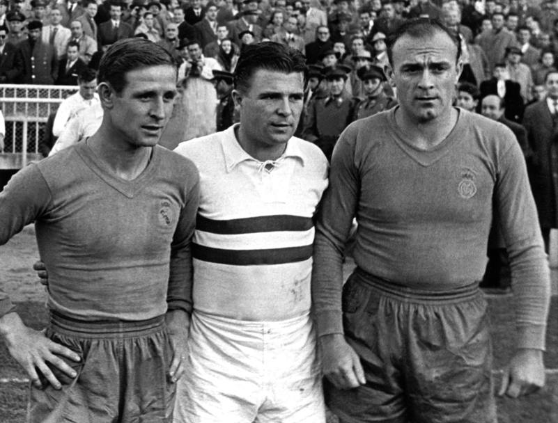 Raymond Kopa, Ferenc Puskas e Alfredo di Stefano: tre stelle Real. Omega
